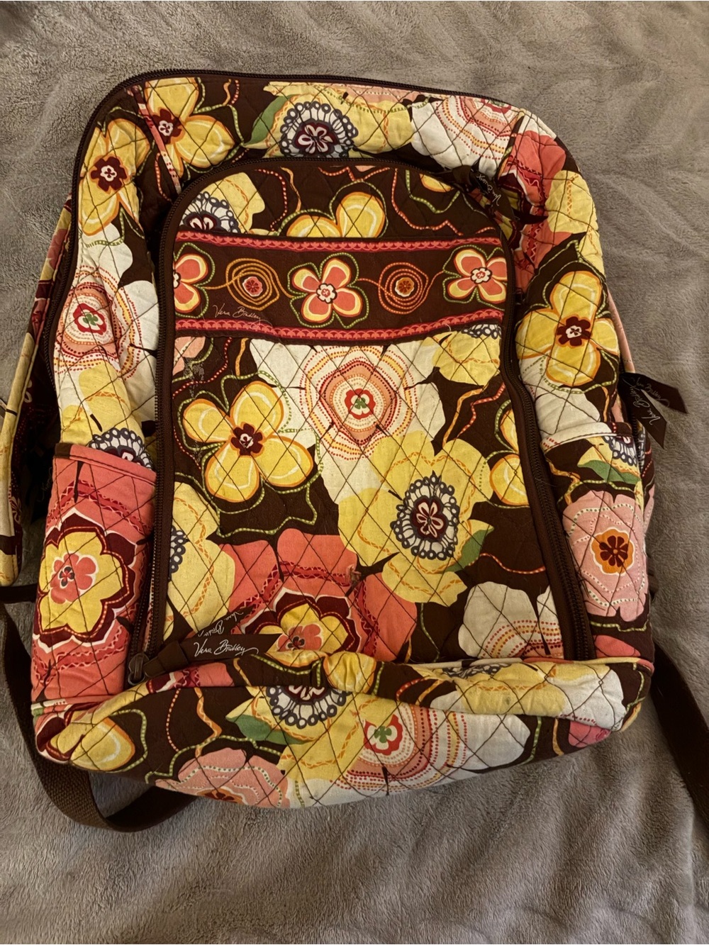 Vera Bradley Floral Quilted Backpack - Laptop Bag